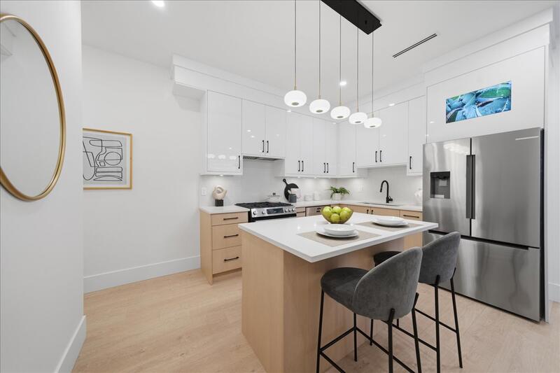 Modern kitchen with island Richmond custom home